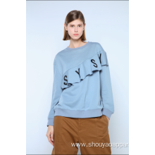 LADIES SWEATSHIRT WITH FRILLS